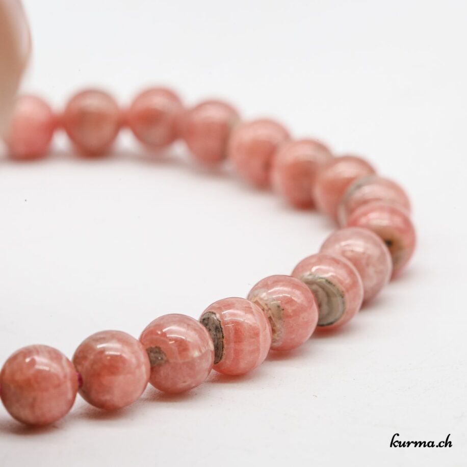 Bracelet En Rhodochrosite 6-12mm - Pierre De Guérison Naturelle D'Argentine - Qualité Supérieure