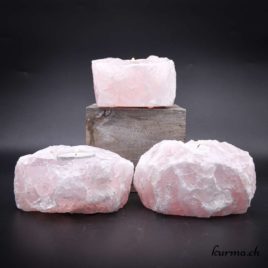 Bougeoir en Quartz rose