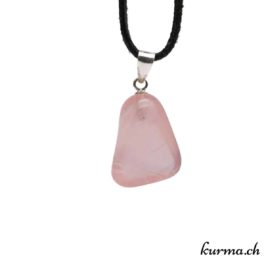 Quartz rose pendentif en argent - N°8065.6 • bijoux en quartz rose e n°8065.6 02 Quartz rose pendentif en argent