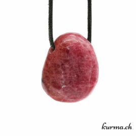 Rhodonite - Pendentif en pierre percée - N°7295.3 • bijoux en rhodonite n°7295.3 02 Rhodonite pendentif pierre percée