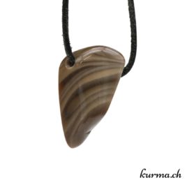 Silex - Pendentif en pierre percée - N°8460.2 • bijoux en silex n°8460.2 01 Silex en pendentif