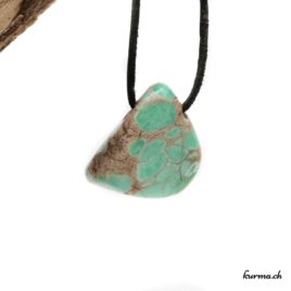 Variscite - Pendentif en pierre percée - N°7313.2 • bijoux en variscite n°7313.2 1 Variscite en pendentif