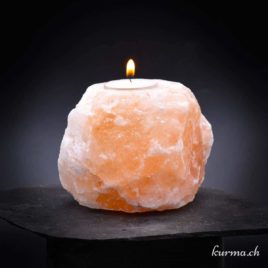 Bougeoir en pierre de sel – 400g – N°13596