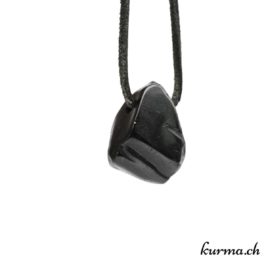 Spinelle noir - Collier en pierre percée - N°8535.2 • collier en spinelle noire n°8535.2 02 Spinelle noir collier