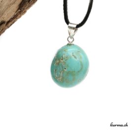 Turquoise pendentif pour femme en argent - N°8820.4 • collier en turquoise n°8820.4 2 Turquoise pendentif pour femme en argent