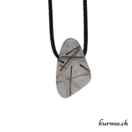 Quartz-Tourmaline pendentif en pierre percée - N°7938.5 • pendentif en quartz tourmaline n°7938.5 02 Quartz-Tourmaline pendentif