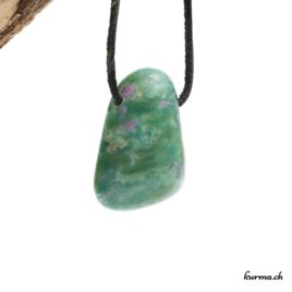 Rubis Fuchsite - Pendentif en pierre percée - N°8482.2 • pendentif en rubis fuchsite n°8482.2 2 Rubis Fuchsite pendentif