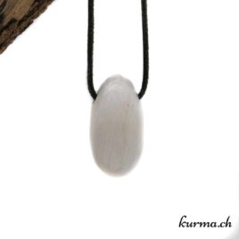 Scolécite - Collier en pierre percée - N°7306.4 • pendentif en scolecite n°7306.4 01 Scolécite collier