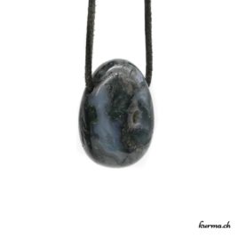 Agate mousse - Pendentif pierre percée - N°8725.1 • bijoux en agate mousse n°8725.1 2 Agate mousse pendentif pierre