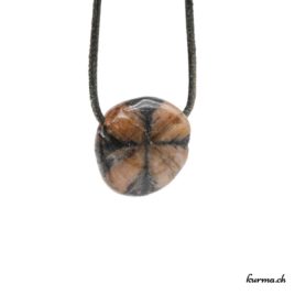 Chiastolite - Pendentif pierre percée - N°7952.4 • bijoux en chiastolite n°7952.4 1 Chiastolite pendentif pierre percée
