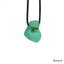 Chrysoprase - Pendentif pierre percée - N°6995.1 • bijoux en chrysoprase n°6995.1 1 Chrysoprase pendentif pierre percée