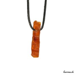 Cyanite - Disthène orange - Pendentif pierre percée - N°8583.1 • bijoux en cyanite disthene orange n°8583.1 1 Cyanite Disthène orange pendentif pierre percée