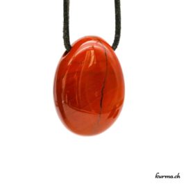 Jaspe rouge - Pendentif pierre percée - N°7354.2-1 • bijoux en jaspe rouge n°7354.1 2 1 Jaspe rouge pierre pendentif