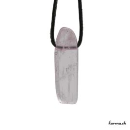 Kunzite - Pendentif pierre percée - N°8717.1 • bijoux en kunzite n°8717.1 2 Kunzite pendentif