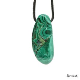 Azurite-Malachite - Pendentif pierre percée - N°8569.1 • bijoux en malachite azurite n°8569.1 2 Azurite-Malachite pendentif pierre percée