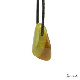 Opale verte ''Kiwi'' - Pendentif pierre percée - N°8723.1 • bijoux en opale verte kiwi n°8723.1 3 Opale verte Kiwi pendentif pierre percée