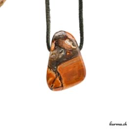 Rhyolite ''Agate étoilée'' - Pendentif pierre percée - N°8490.1 • collier en agate rhyolite n°8490.1 2 1 Rhyolite ”Agate étoilée” – Pendentif pierre percée – N°8490.1