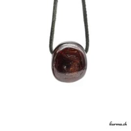 Grenat - pendentif pierre percée - N°7928.1 • collier en grenat n°7928.1 1 Grenat pendentif pierre