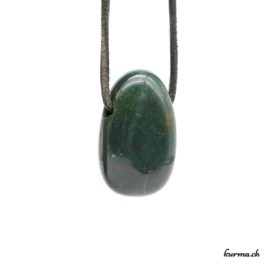 Jaspe sanguin - Pendentif pierre percée - N°8719.1 • collier en jaspe sanguin n°8719.1 2 Jaspe sanguin pendentif pierre percée