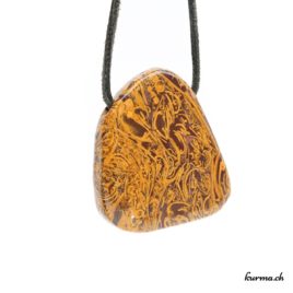 Jaspe serpent - Pendentif pierre percée - N°8596.1 • collier en jaspe serpent n°8596.1 2 Jaspe serpent pendentif pierre percée