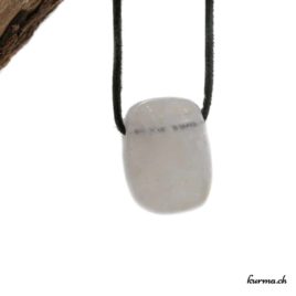Labradorite blanche - Pendentif pierre percée - N°8536.1 • collier en labradorite blanche n°8536.1 2 Labradorite blanche pendentif pierre percée