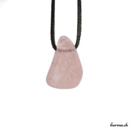 Morganite - Pendentif pierre percée - N°8512.1 • collier en morganite n°8512.1 1 Morganite pendentif pierre percée