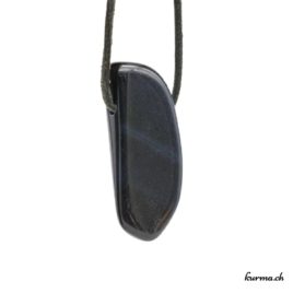 Oeil-de-faucon - Pendentif pierre percée - N°5920.2 • collier en oeil de faucon n°5920.2 2 Oeil-de-faucon pendentif pierre percée