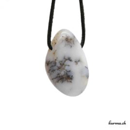 Opale mousse - Pendentif pierre percée - N°8473.1 • collier en opale mousse n°8473.1 2 Opale mousse pendentif pierre percée