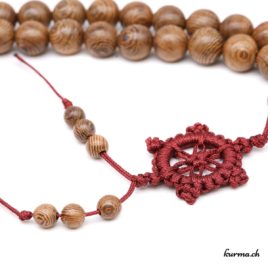 Mala palissandre marron et rubané 10mm - N°9548 • palissandre marron fonce et rubane 10mm n°9548 4 Mala palissandre marron et rubané 10mm