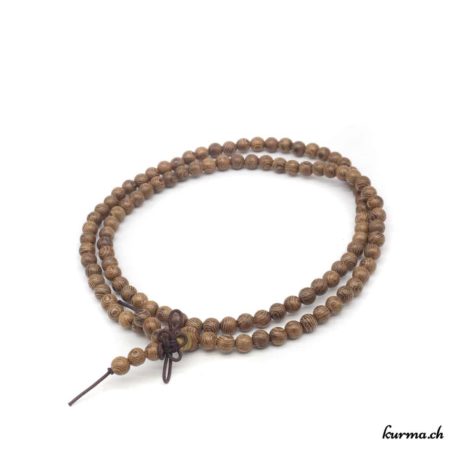 Mala palissandre marron et rubané 6mm