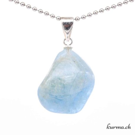 Aigue-marine pendentif boucle en argent