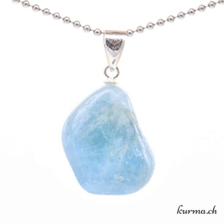 Aigue-marine pendentif boucle en argent