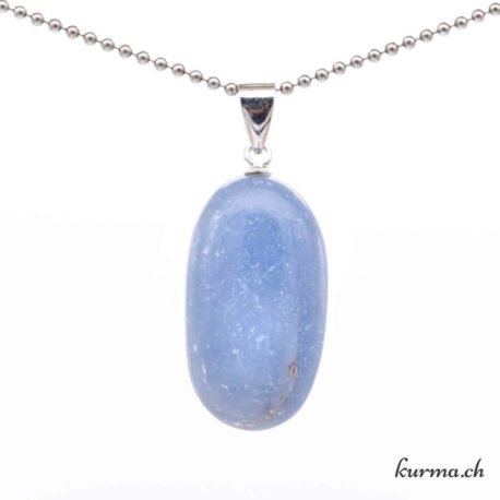 Ciondolo in angelite con chiusura in argento