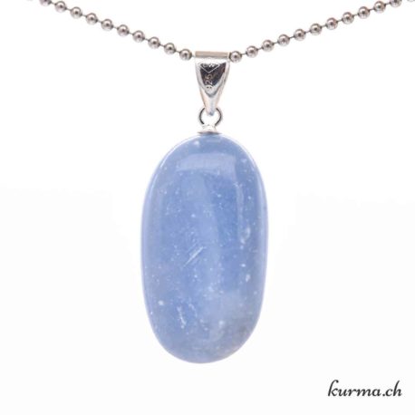 Ciondolo in angelite con chiusura in argento