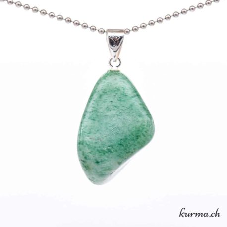 Pendentif Aventurine Verte - avec boucle en argent - N°11630.6-1 disponible dans la boutique en ligne Kûrma. Votre magasin de pierre et minéraux en suisse
