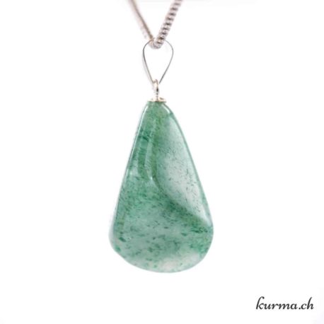 Pendentif Aventurine Verte - avec boucle en argent - N°11630.6-2 disponible dans la boutique en ligne Kûrma. Votre magasin de pierre et minéraux en suisse