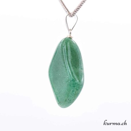 Pendentif Aventurine Verte - avec boucle en argent - N°11630.7-2 disponible dans la boutique en ligne Kûrma. Votre magasin de pierre et minéraux en suisse