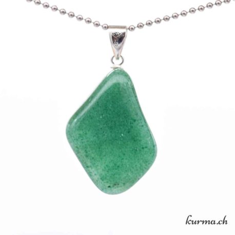 Pendentif Aventurine Verte - avec boucle en argent - N°11630.7-3 disponible dans la boutique en ligne Kûrma. Votre magasin de pierre et minéraux en suisse