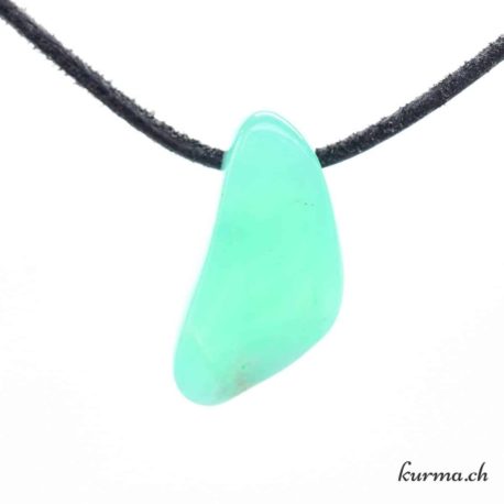 Chrysoprase pendentif minéraux percée