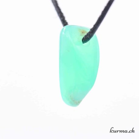 Chrysoprase pendentif minéraux percée