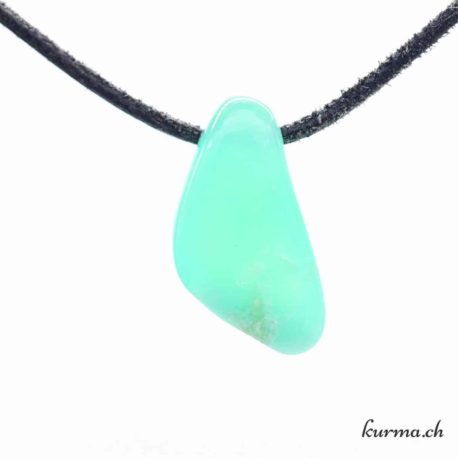 Chrysoprase pendentif minéraux percée