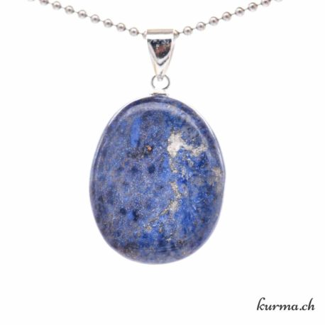 Pendentif Dumortiérite avec boucle en argent - N°11654.4-3 disponible dans la boutique en ligne Kûrma. Votre magasin de pierre et minéraux en suisse