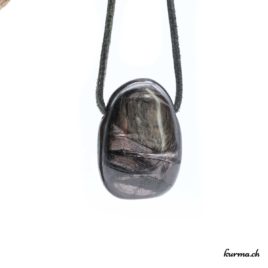 Hypersthène - Pendentif pierre percée - N°5457.2 • pendentif en hypersthene n°5457.2 1 Hypersthène pendentif pierre percée