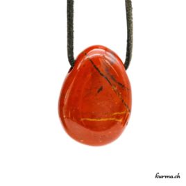 Jaspe rouge - Pendentif pierre percée - N°7354.1 • pendentif en jaspe rouge n°7354.1 2 1 Jaspe rouge pendentif