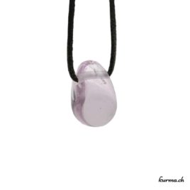 Kunzite - Pendentif pierre percée - N°8530.1 • pendentif en kunzite n°8530.1 2 Kunzite pendentif pierre percée