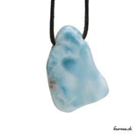 Larimar - Pendentif pierre percée - N°7924.1 • pendentif en larimar n°7924.1 2 Larimar pendentif pierre