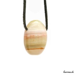 Onyx marbré - Pendentif pierre percée - N°8476.2 • pendentif en onyx marbree n°8476.2 1 1 Onyx marbré pendentif pierre