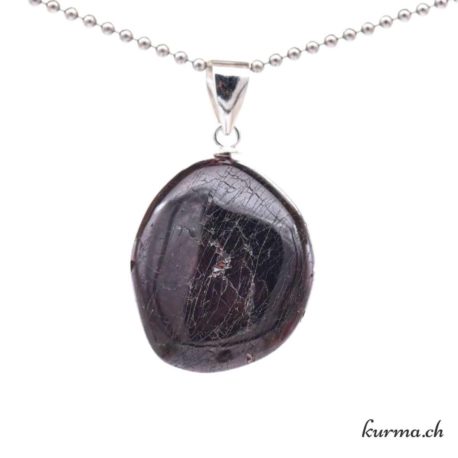 Grenat pyrope pendentif boucle en argent