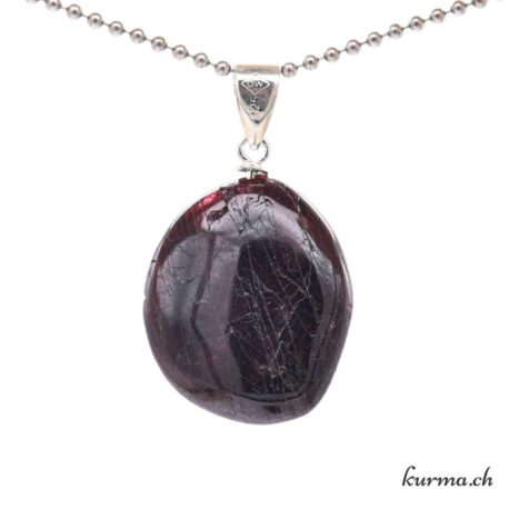 Grenat pyrope pendentif boucle en argent