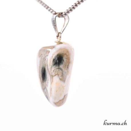 Pendentif Jaspe Océan - avec boucle en argent - N°11675.6-2 disponible dans la boutique en ligne Kûrma. Votre magasin de pierre et minéraux en suisse